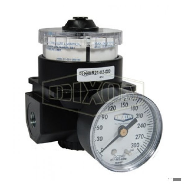 Wilkerson by Dial Air Regulator with GC230 Gauge, 180 SCFM Flow Rate, 0 to 160 psig Adjustable Press
